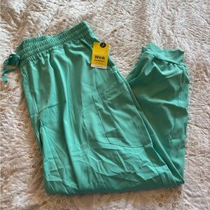 Wink Teal Scrub Pants
